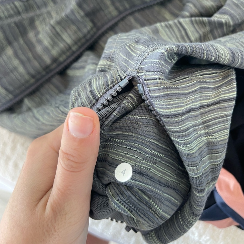 Lululemon Define Striped Green Gray Zip-Up Jacket - Picture 7 of 7